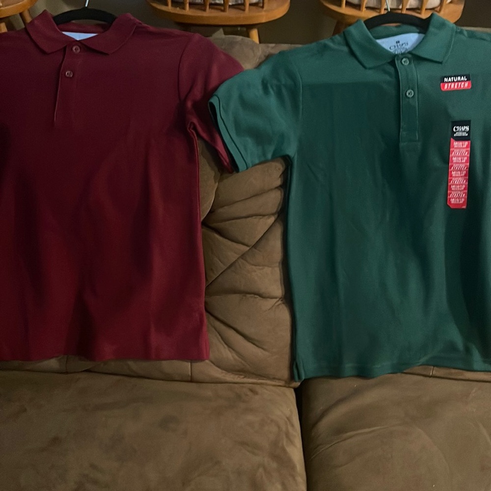 Chaps boys polo shirts sz 10/12